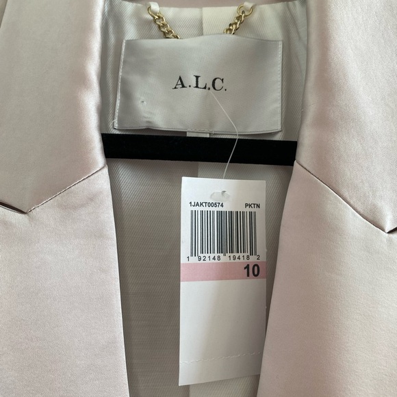 A.L.C Bishop II Satin Blazer In Pink Tint Size 10 New With Tag - Picture 6 of 12